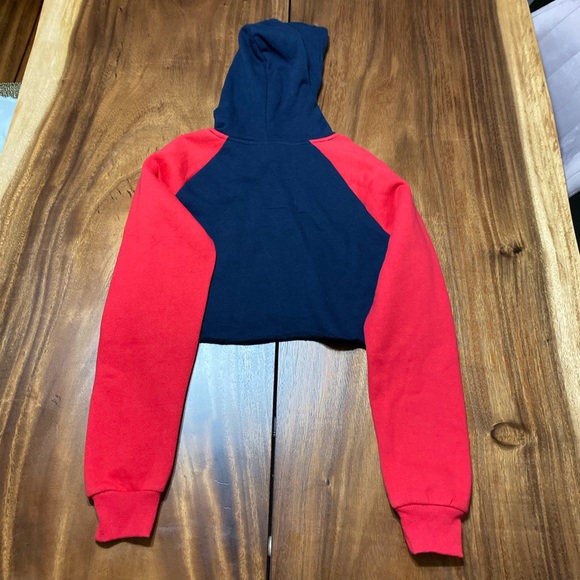 FILA Luciana Navy & Red Crop Hoodie S - Picture 4 of 6